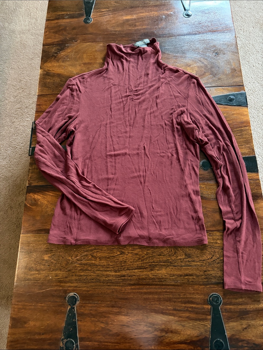 Banana Republic Burgundy Long-Sleeve Turtleneck
